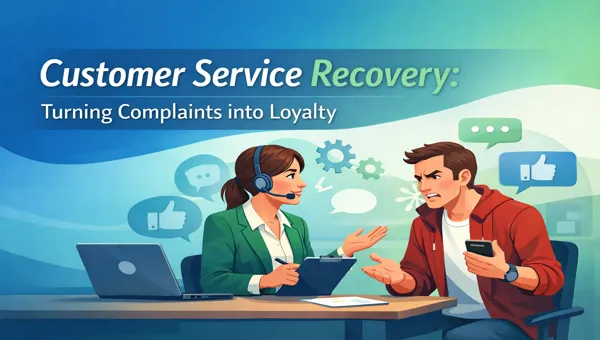 Customer service representative helping resolve complaint with satisfied customer in professional business setting